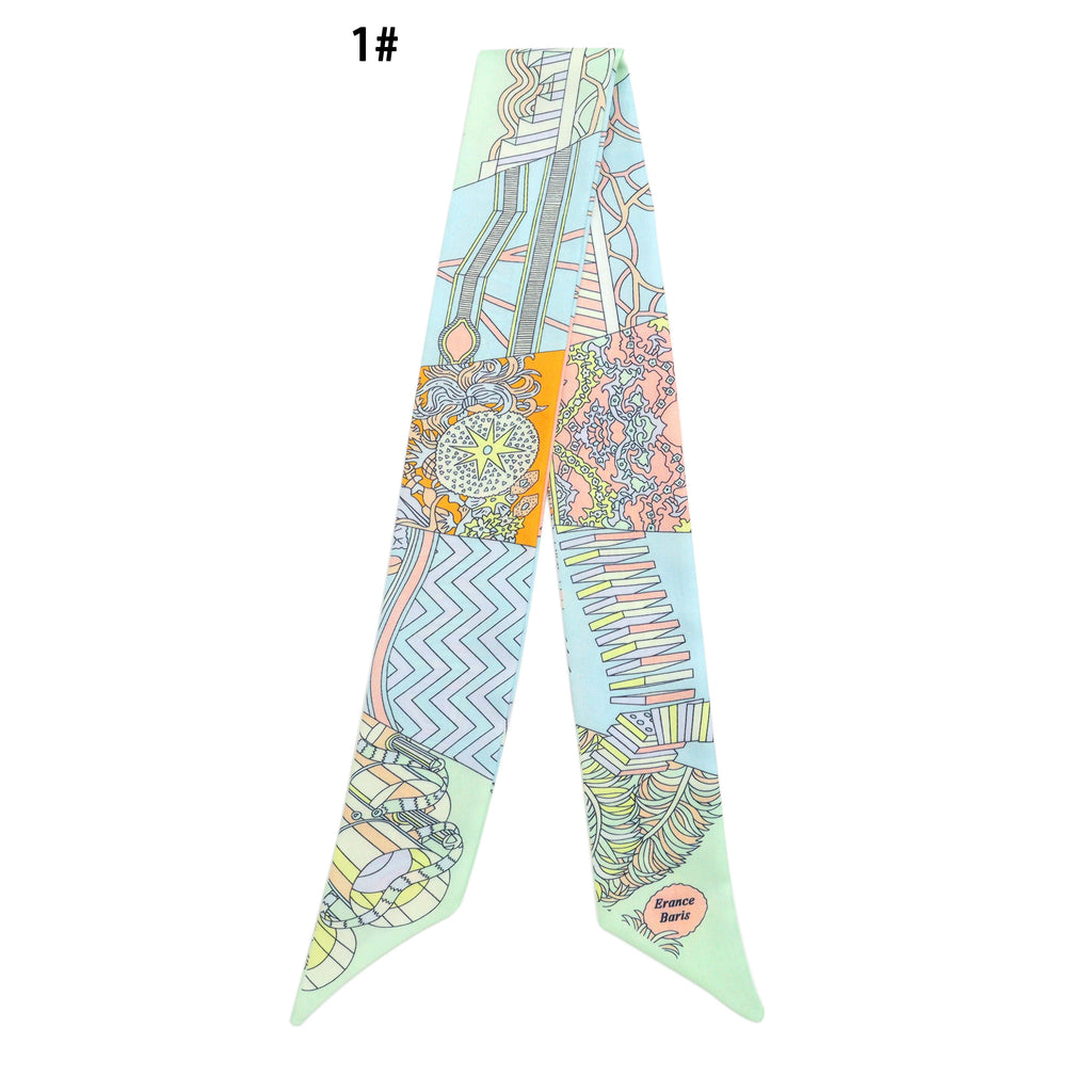 31 Asssorted colors Narrow scarf for scarf necklace making, hair&bag scarves accessories, EF806S