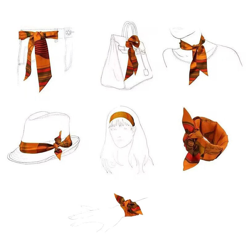 31 Asssorted colors Narrow scarf for scarf necklace making, hair&bag scarves accessories, EF806S