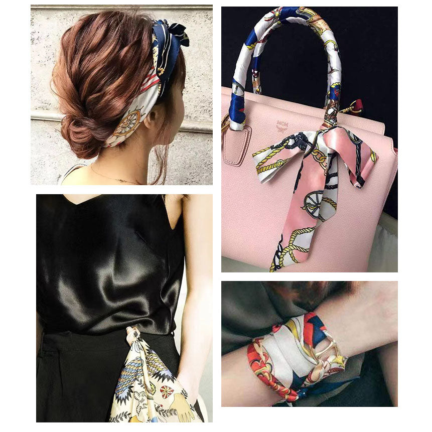 31 Asssorted colors Narrow scarf for scarf necklace making, hair&bag scarves accessories, EF806S