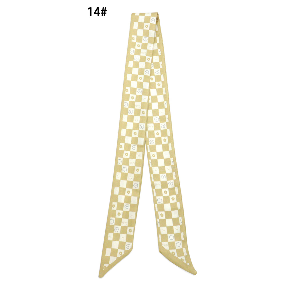 15 Asssorted colors Narrow scarf for scarf necklace making, hair&bag scarves accessories, EF824s