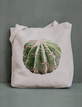 Barrel Cactus Canvas Tote Bag, College Student Gift, Christmas Gift, Mother's Day Gift
