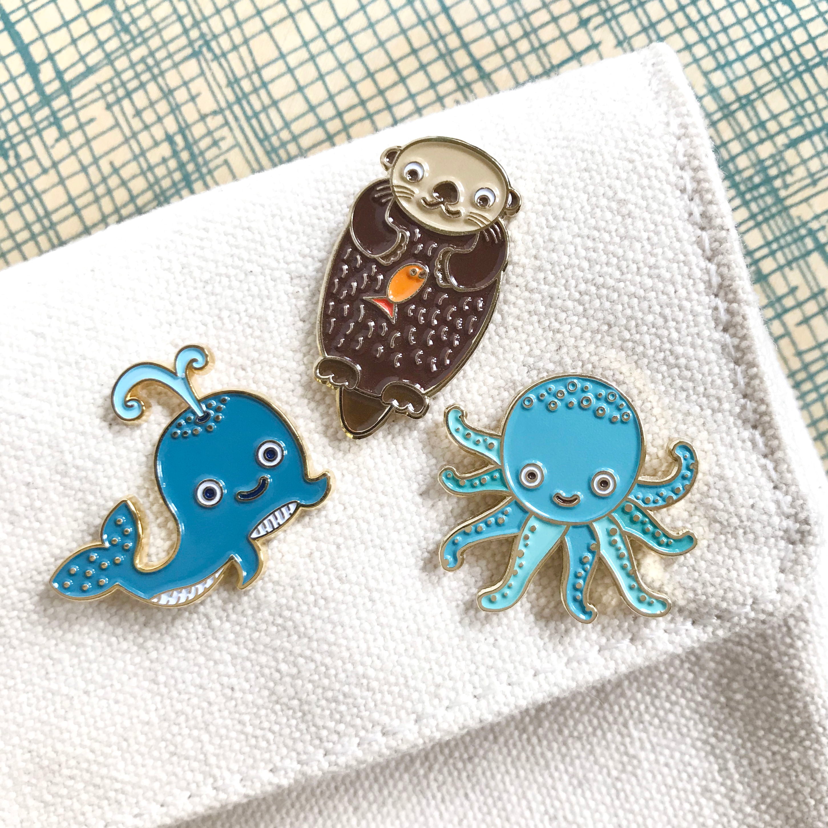 Otter Enamel Pin